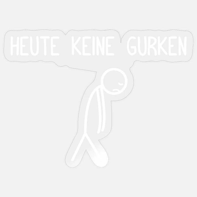 Today no cucumbers pickle cucumber lovers - Sticker size S (10 x 10 cm) - transparent glossy