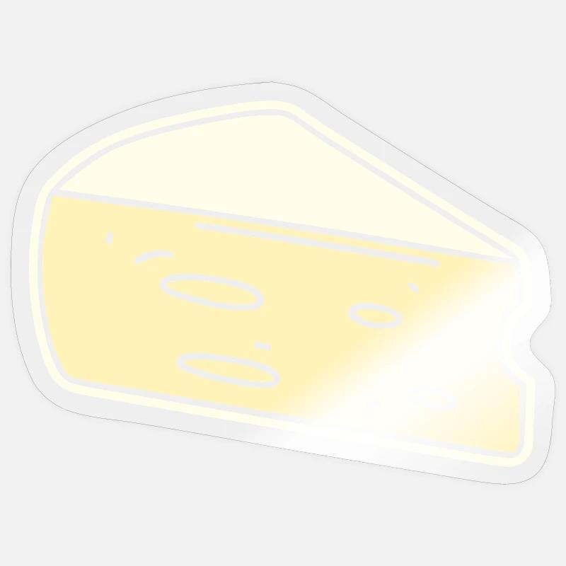Humor brie cheese - Sticker size S (10 x 10 cm) - transparent glossy