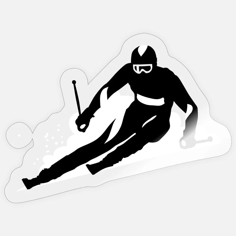 Ski Sticker size S (10 x 10 cm)