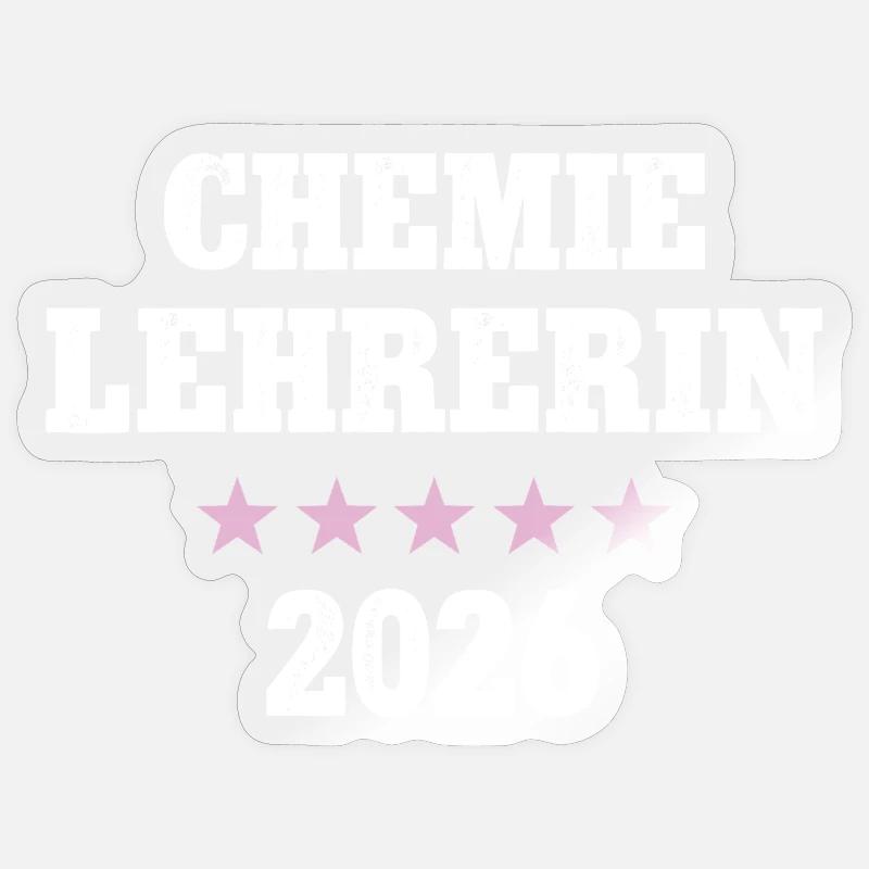 Professeur de chimie 2026 Profession Professeur de chimie Chimiste Sticker taille S (10 x 10 cm)