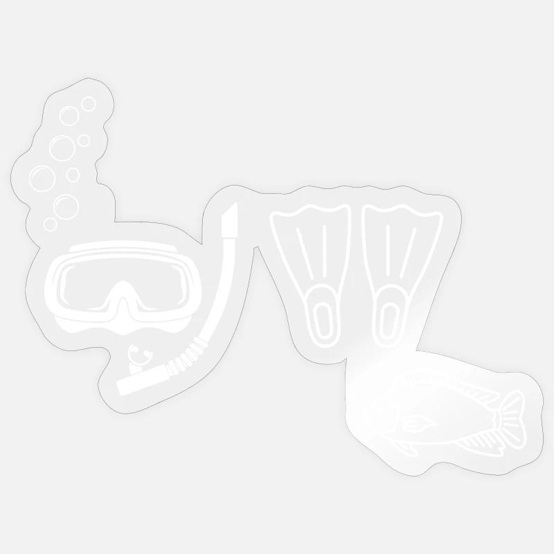 Scuba diving - gift idea Sticker size S (10 x 10 cm)