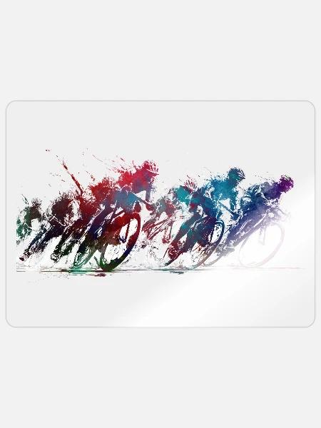Cycling Bike Sport Kunst #cycling - Sticker Größe S (10 x 10 cm) - Transparent glänzend