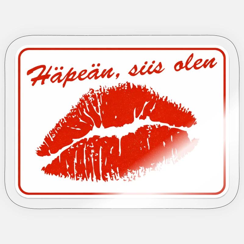I'm ashamed, so I'm - Sticker size S (10 x 10 cm) - transparent glossy