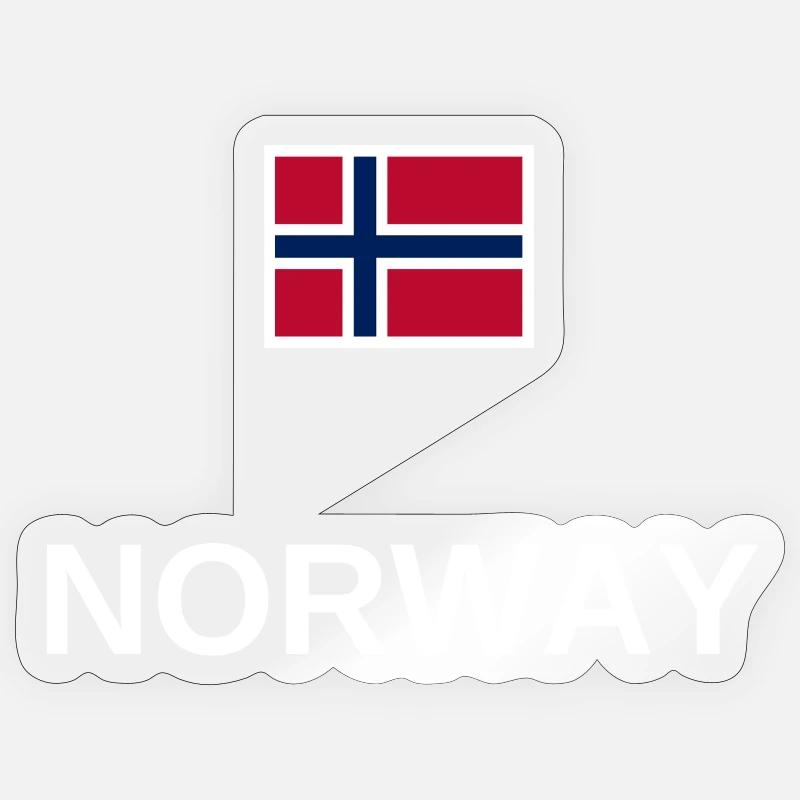 Norwegen - Sticker Größe S (10 x 10 cm) - Transparent glänzend