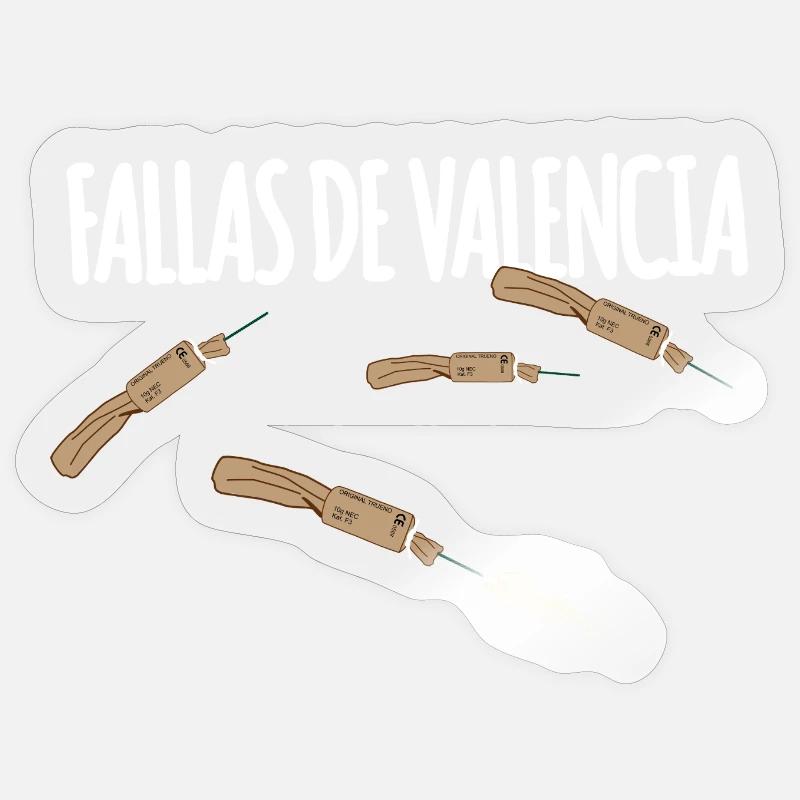Fallas De Valencia Trueno - Sticker size S (10 x 10 cm) - transparent glossy