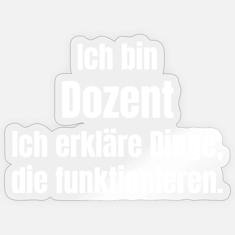Je suis conférencier – j’explique des choses - Sticker taille S (10 x 10 cm) - brillant transparent