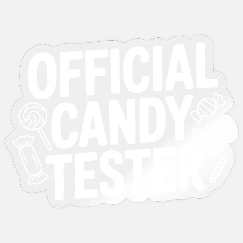 Offizieller Süßigkeitentester - Sticker Größe S (10 x 10 cm) - Transparent glänzend