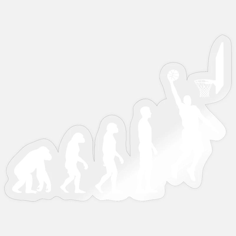 Basketball Dunk Evolution Motiv Sticker Größe S (10 x 10 cm)
