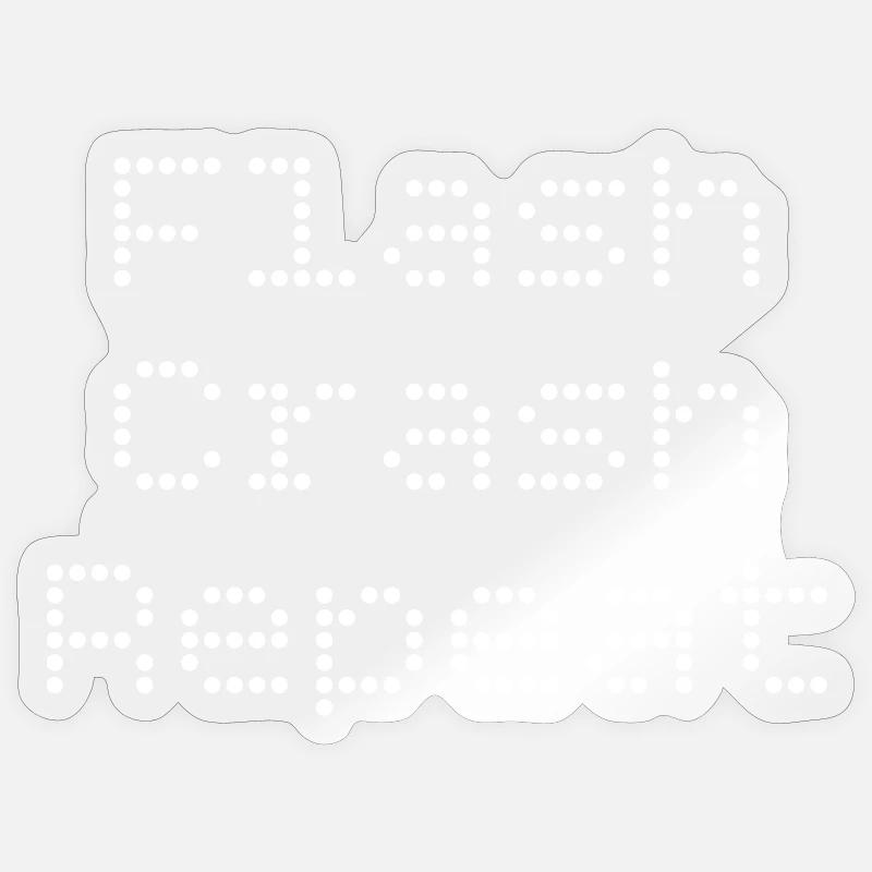 Flash. Crash. Répétez. - Sticker taille S (10 x 10 cm) - brillant transparent