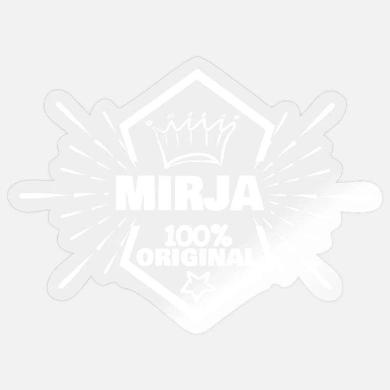 Gift for Mirja - Sticker size S (10 x 10 cm) - transparent glossy