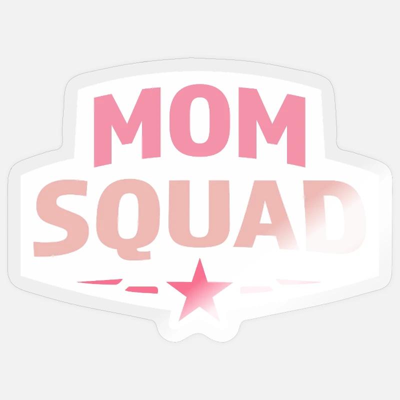 Mama-Trupp - Sticker Größe S (10 x 10 cm) - Transparent glänzend