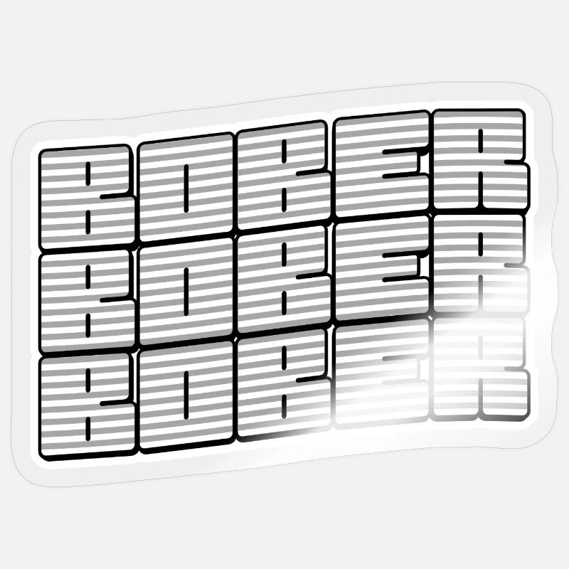 Bober - Sticker taille S (10 x 10 cm) - brillant transparent