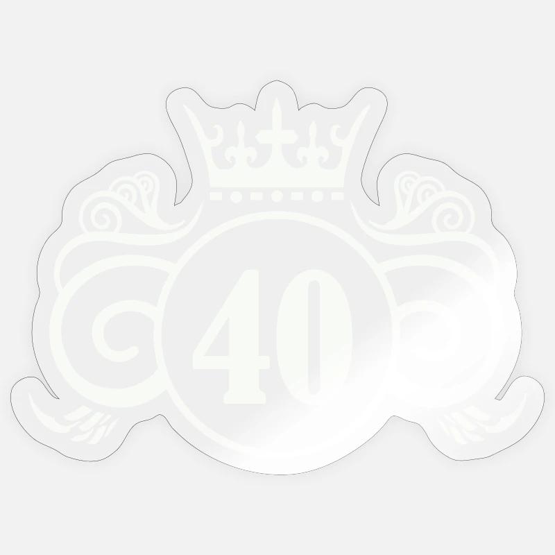40_king - Sticker taille S (10 x 10 cm) - brillant transparent
