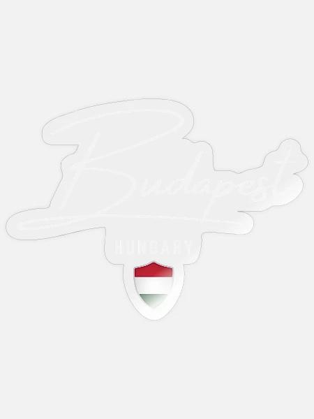 Budapest, Ungarn, elegantes Design Budapest - Sticker Größe S (10 x 10 cm) - Transparent glänzend