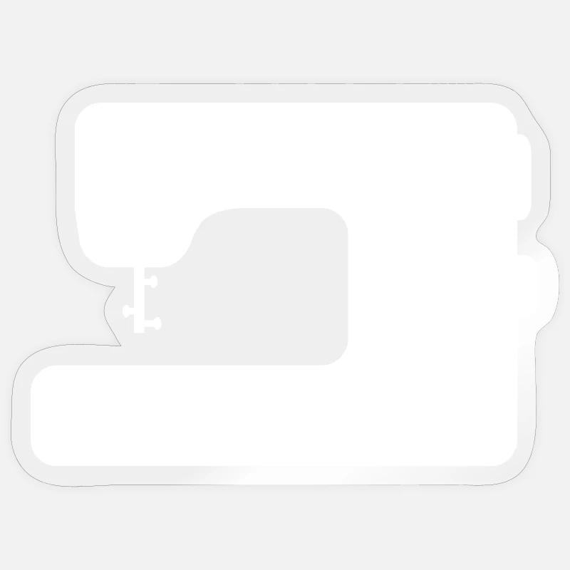 sewing machine - Sticker size S (10 x 10 cm) - transparent glossy