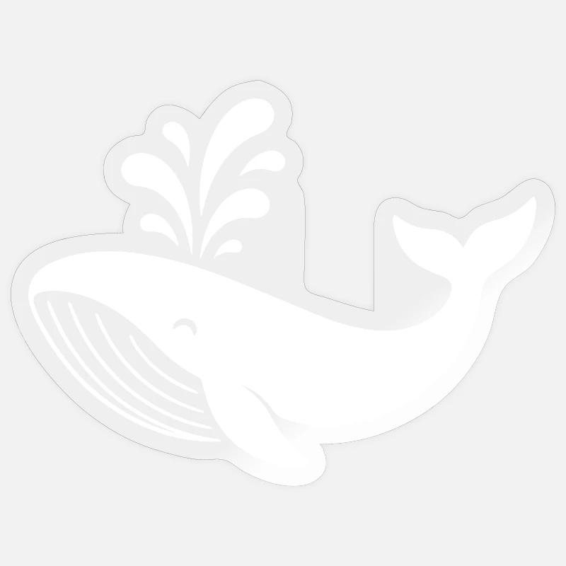 Wal - Sticker Größe S (10 x 10 cm) - Transparent glänzend
