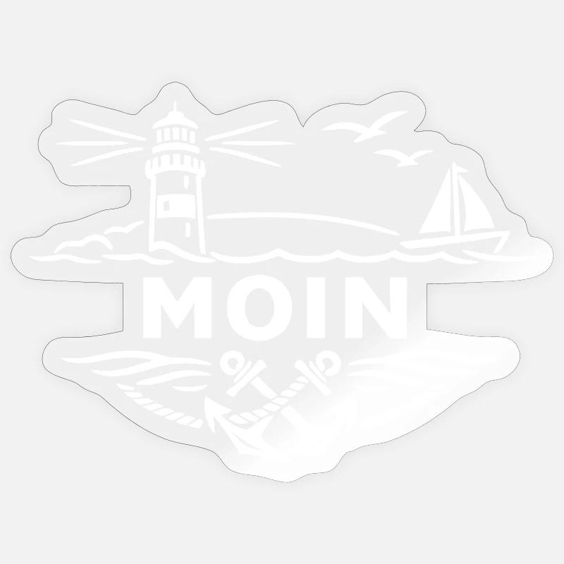 Moin Anker Logo - Sticker taille S (10 x 10 cm) - brillant transparent