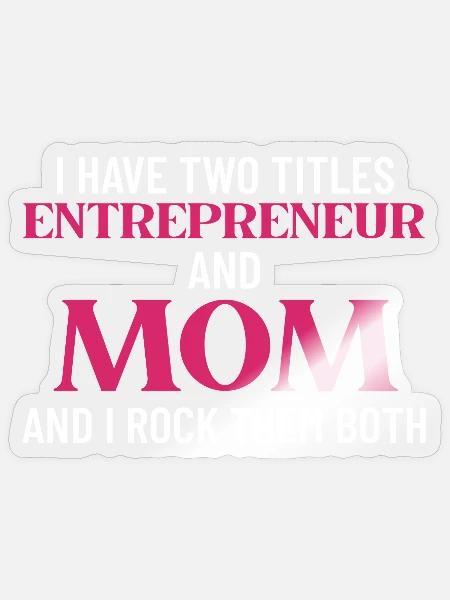 Unternehmerin Mama Lady lustiges Geschenk - Sticker Größe S (10 x 10 cm) - Transparent glänzend