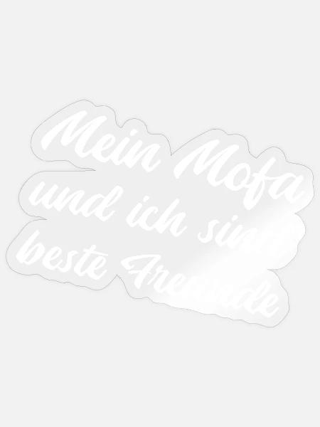 Mofa Freunde - Sticker Größe S (10 x 10 cm) - Transparent glänzend
