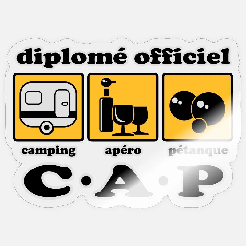 Camping Aperitif Schalen flex Sticker Größe S (10 x 10 cm)