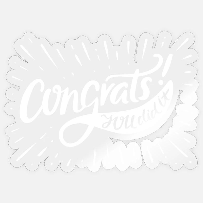 Ehe Heirat Junggesellenabschied - Sticker Größe S (10 x 10 cm) - Transparent glänzend