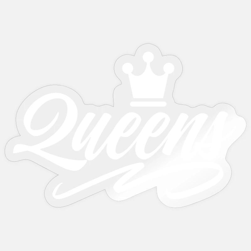 Queens - Sticker Größe S (10 x 10 cm) - Transparent glänzend