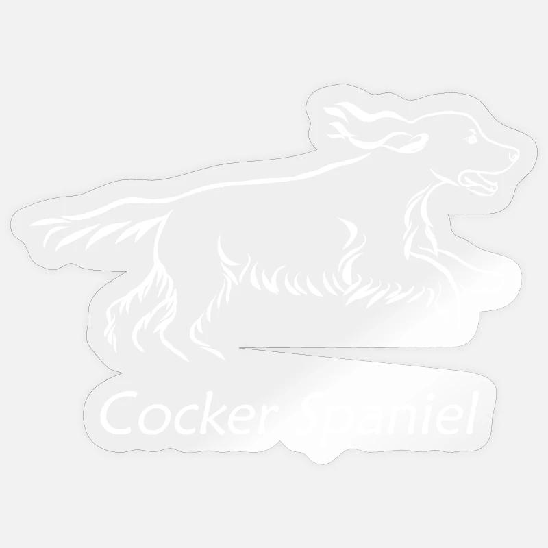 Cocker Spaniel - Sticker Größe S (10 x 10 cm) - Transparent glänzend