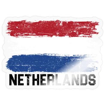 Pinselstrich-Trikolore-Flagge - Sticker Größe S (10 x 10 cm) - Transparent glänzend - Vorne