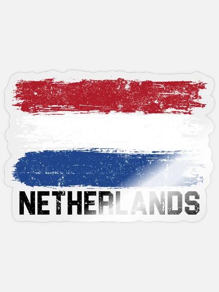 Pinselstrich-Trikolore-Flagge - Sticker Größe S (10 x 10 cm) - Transparent glänzend