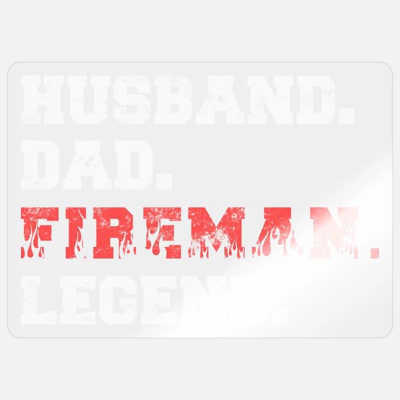 Fire brigade firefighter - Sticker size S (10 x 10 cm) - transparent glossy