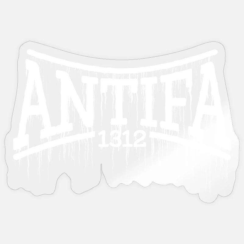 antifa - Sticker size S (10 x 10 cm) - transparent glossy