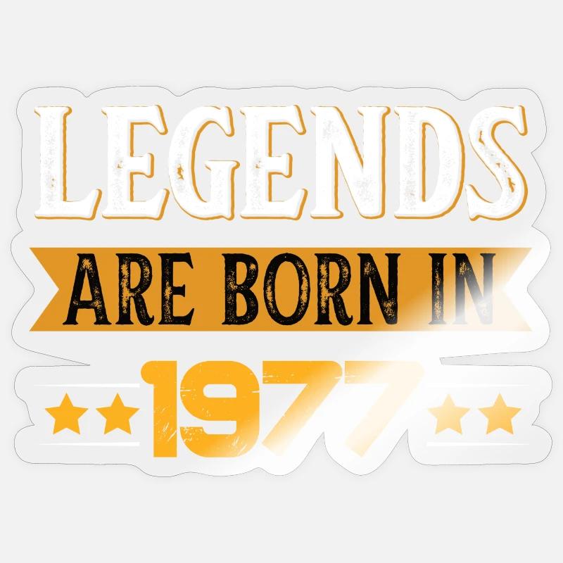 1977 Rétro Winner Design - Sticker taille S (10 x 10 cm) - brillant transparent