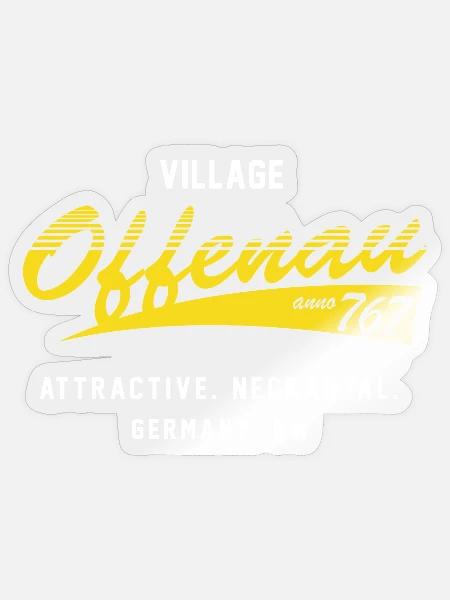 Village Offenau Anno 767 Attractive & Sporty - Sticker Größe S (10 x 10 cm) - Transparent glänzend