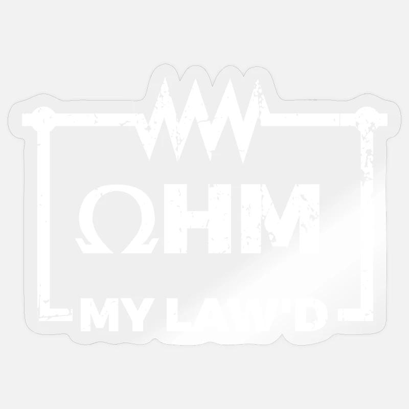OHMsches Gesetz - Sticker Größe S (10 x 10 cm) - Transparent glänzend