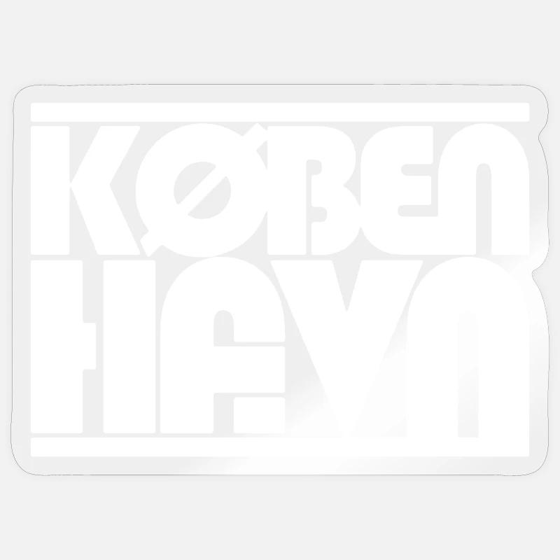 Conception du lettrage du Danmark de Copenhague Sticker taille S (10 x 10 cm)