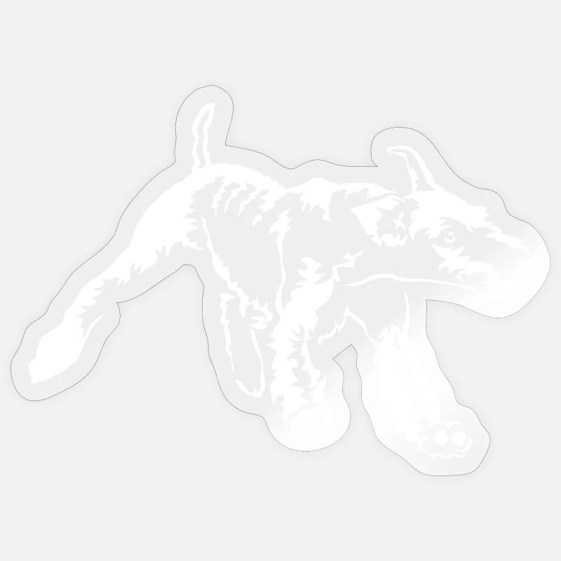 Airedale Terrier "Black Edition" - Sticker size S (10 x 10 cm) - transparent glossy