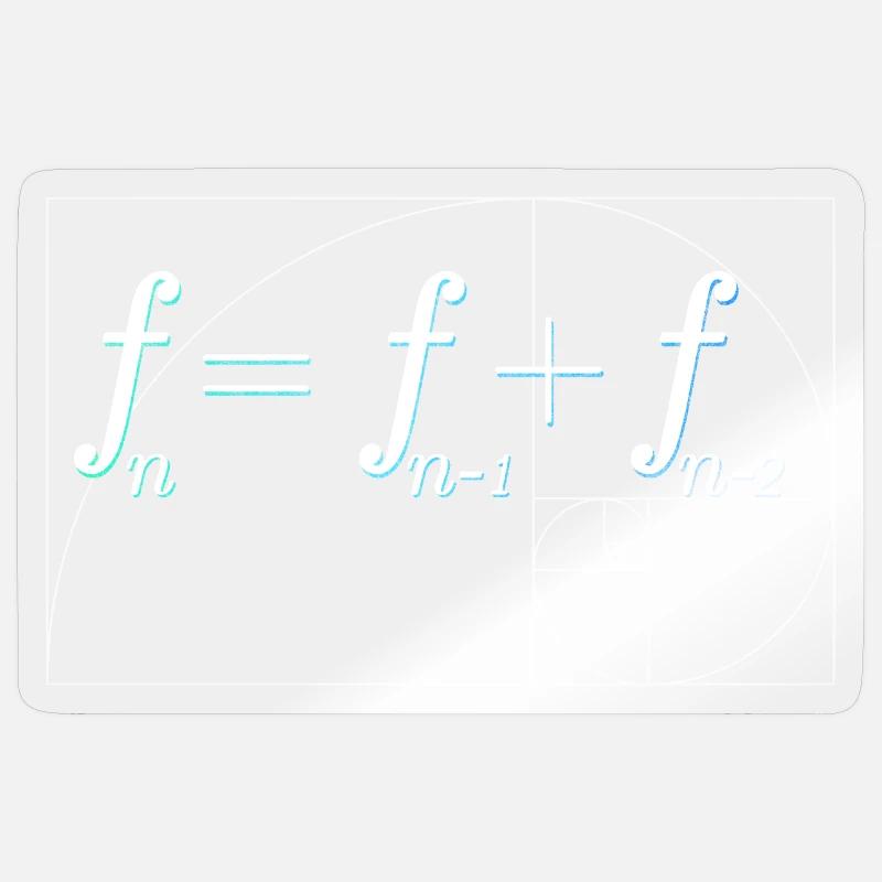 Fibonacci sequence - Sticker size S (10 x 10 cm) - transparent glossy