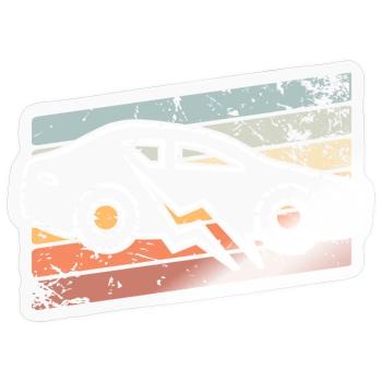 E-Auto Elektroauto - Sticker Größe S (10 x 10 cm) - Transparent glänzend - Vorne