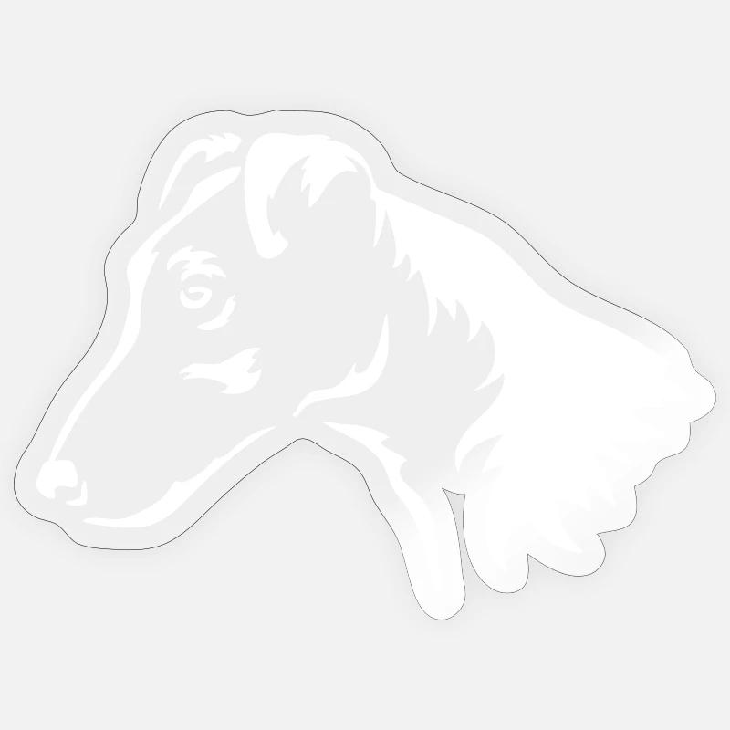 Fox Terrier Head "Black Edition" Sticker size S (10 x 10 cm)