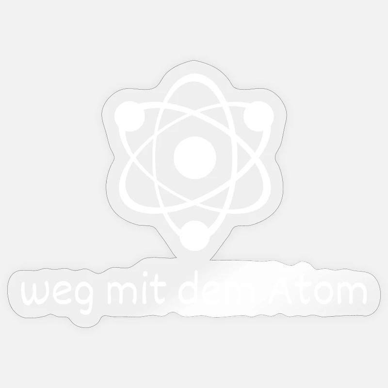 weg mit dem Atom Sticker Größe S (10 x 10 cm)