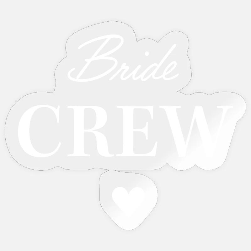 Bride crew - Sticker Größe S (10 x 10 cm) - Transparent glänzend