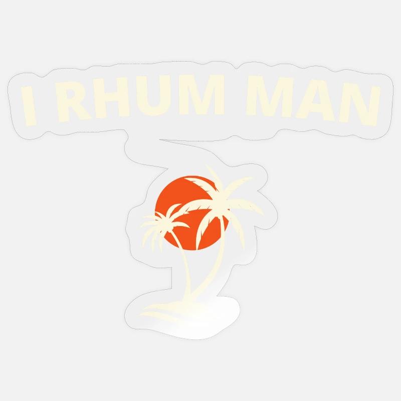Ich rum, Mann - Sticker Größe S (10 x 10 cm) - Transparent glänzend