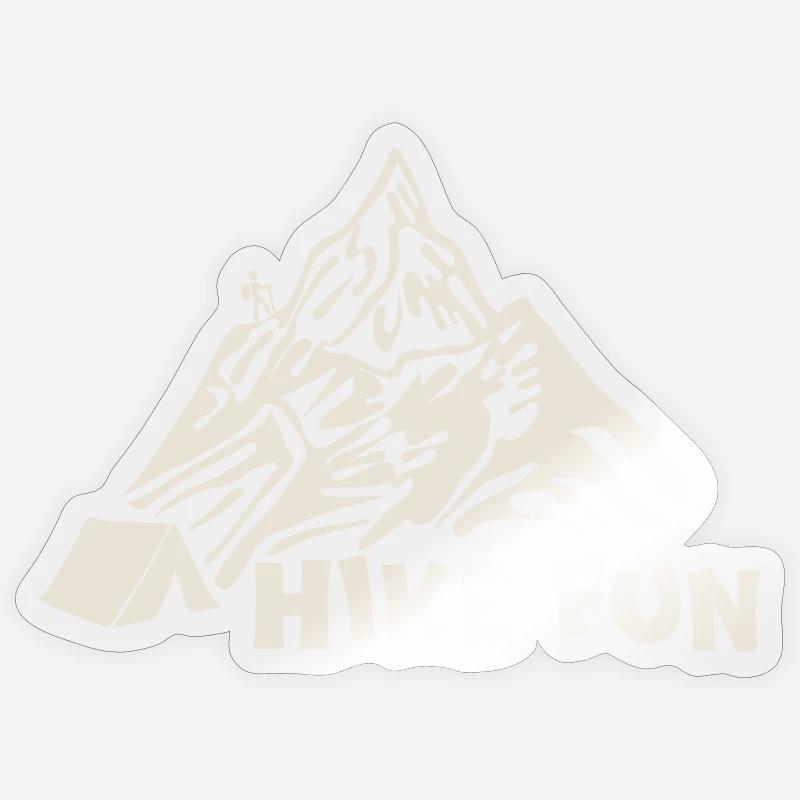 Hike Fun [White] Sticker size S (10 x 10 cm)