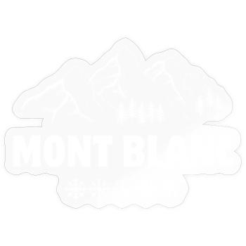 Mont Blanc, Skigebiet, Skifahren - Sticker Größe S (10 x 10 cm) - Transparent glänzend - Vorne