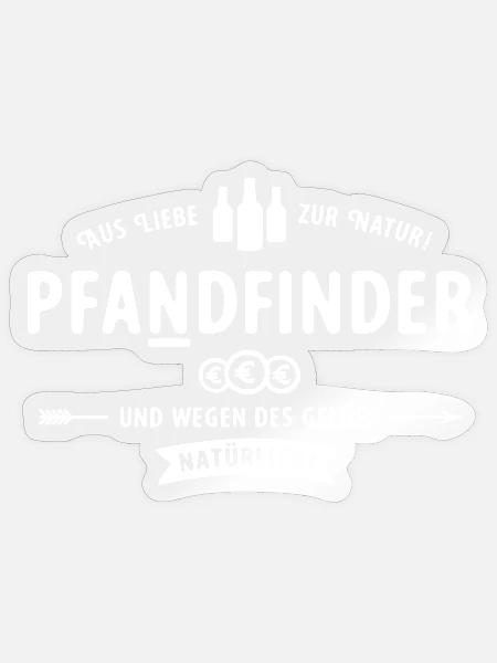 Da wird der Pfadfinder zum PfaNdfinder - Sticker Größe S (10 x 10 cm) - Transparent glänzend