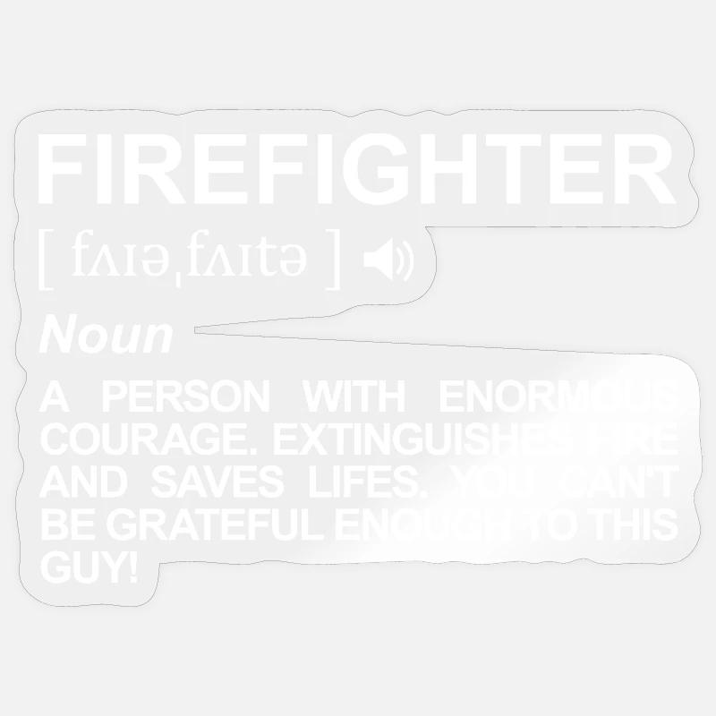 Firefighter Definition Sticker size S (10 x 10 cm)