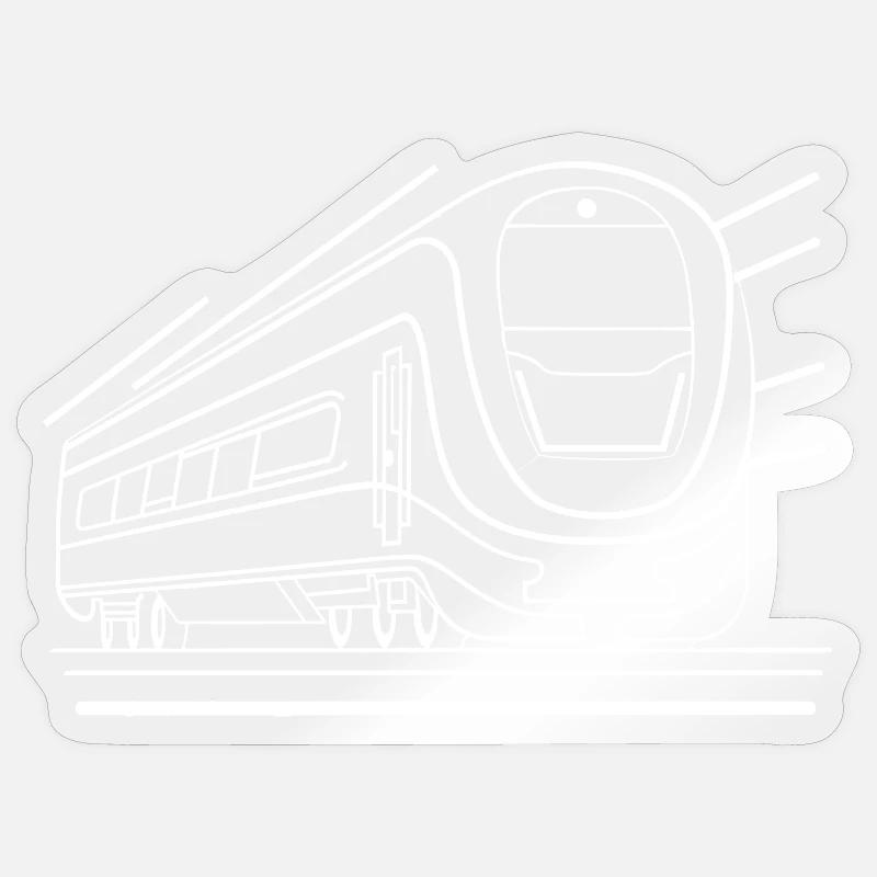 Train Comic Look - Sticker size S (10 x 10 cm) - transparent glossy
