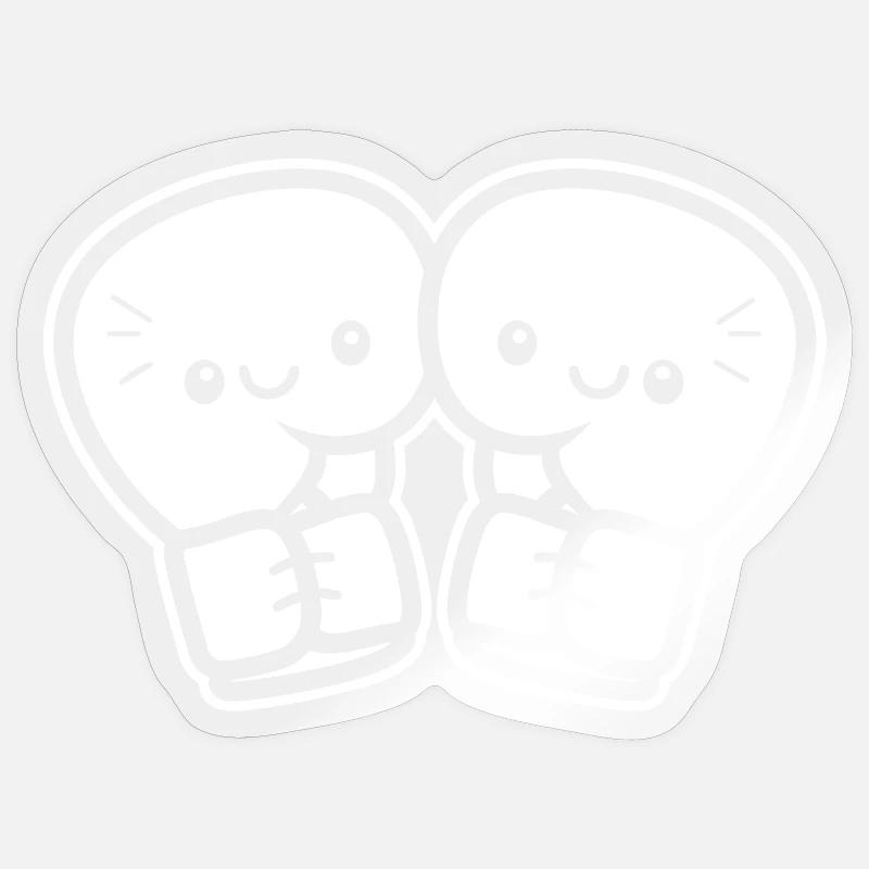 Gants de boxe drôles Sticker taille S (10 x 10 cm)