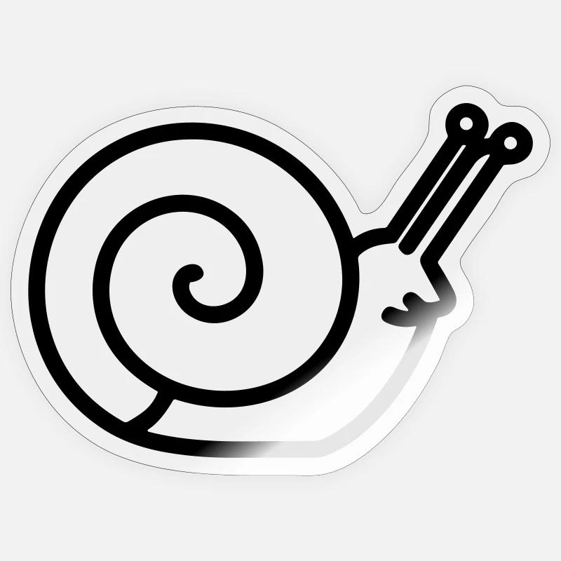 Schnecke - Sticker Größe S (10 x 10 cm) - Transparent glänzend