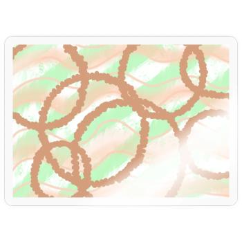 braune Kreise Hintergrund - Sticker Größe S (10 x 10 cm) - Transparent glänzend - Vorne